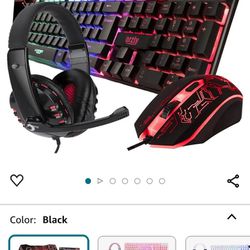 2 X 4 Piece Gaming Keyboard Headset Mouse And Mousepad Set