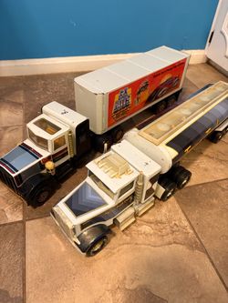 Vintage metal trucks
