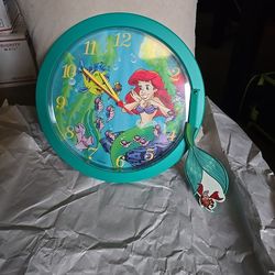 Disney The Little Mermaid Princess Ariel Pendulum Wall Clock