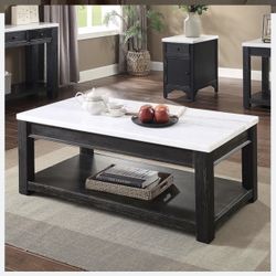 White Marble Top Coffee Table