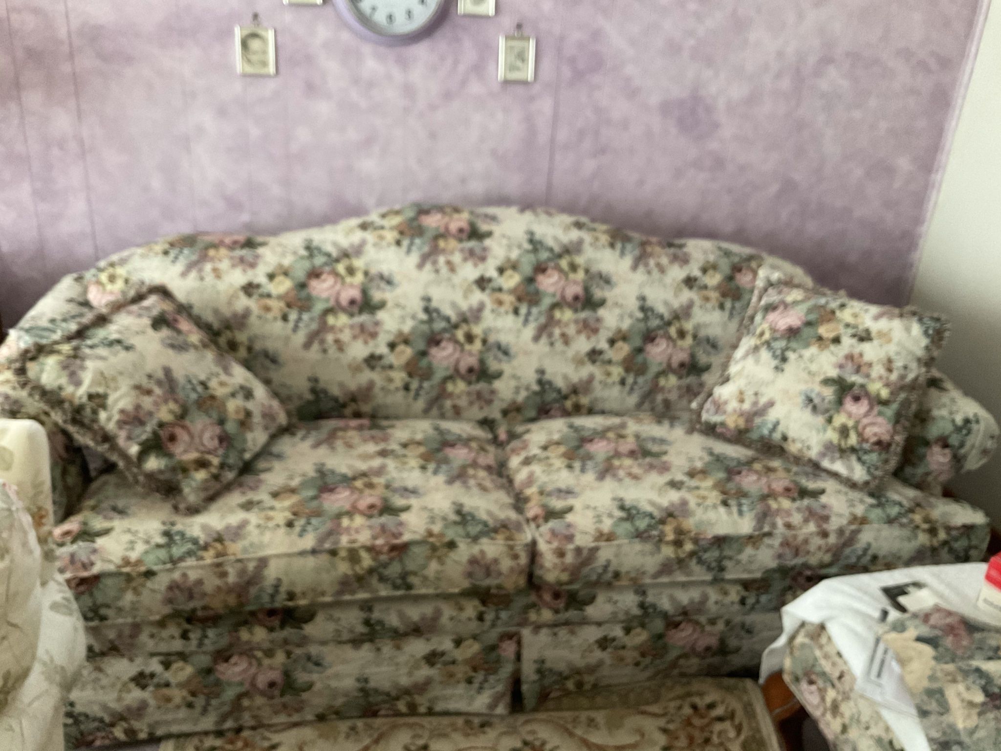 Camelback Floral Couch( From Marshel Feilds)