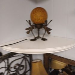 Antique dragonfly lamp