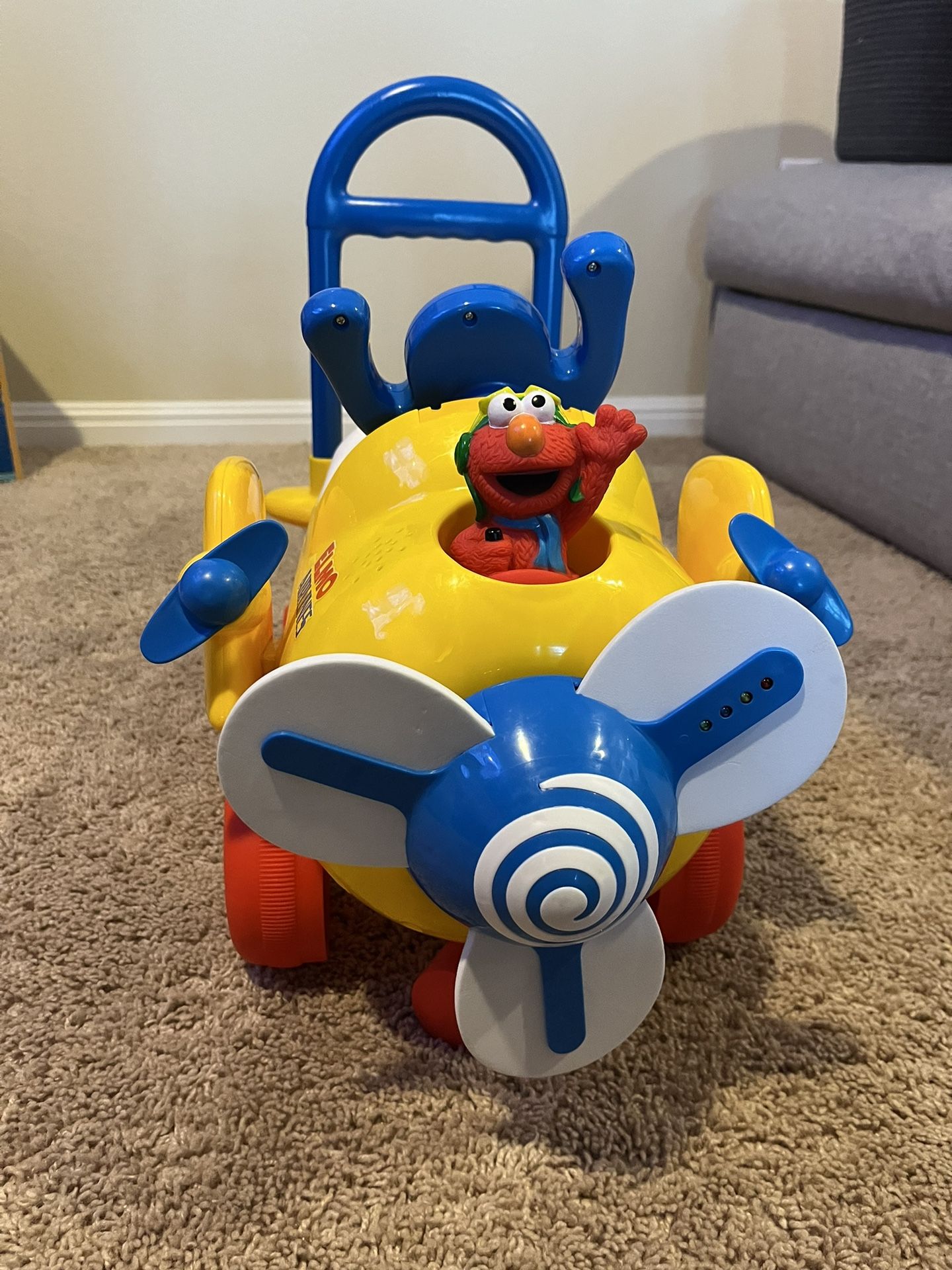 Kiddieland Sesame Street Elmo's Plane Ride-On Push Car