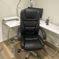 Computer Desk / Monitor And Chair 