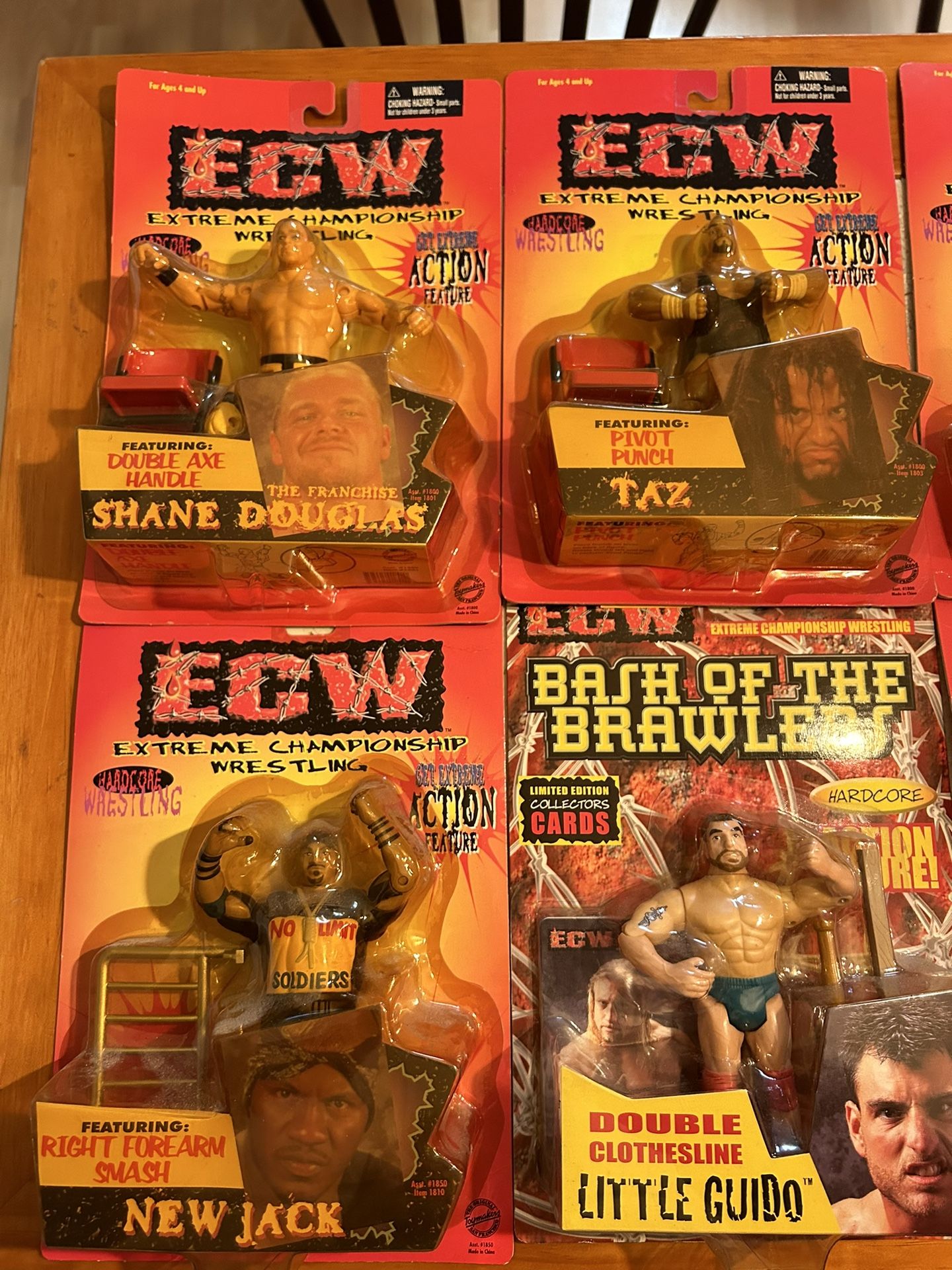 12 In Package San Francisco toy maker ECW Wrestling Figures