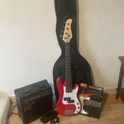 Kids electric guitar with amp and case