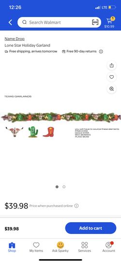 Christmas Lonestar Garland