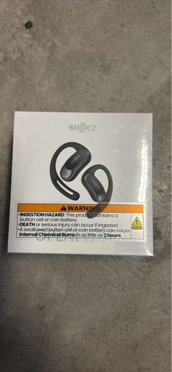 SHOKZ OpenFit Air-Open-Ear Headphones, True Wireless Earbuds, Water Resistant, Secure Earhooks for Daily Use, Black (Renewed)