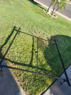 Queen bed frame on wheels