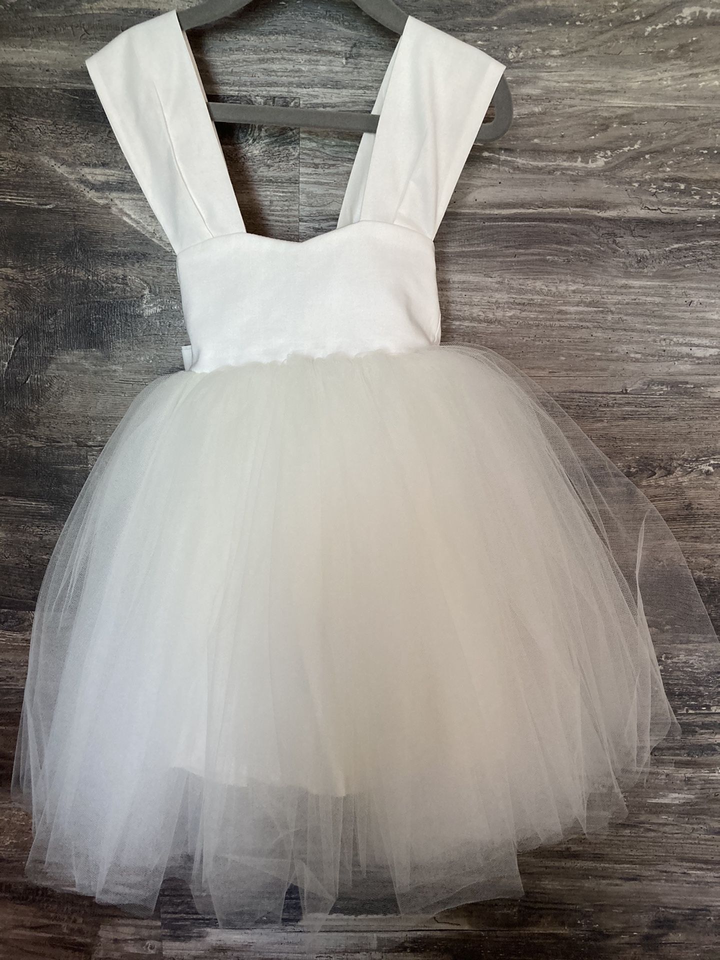 Ivory Tulle Flower Girl Dress