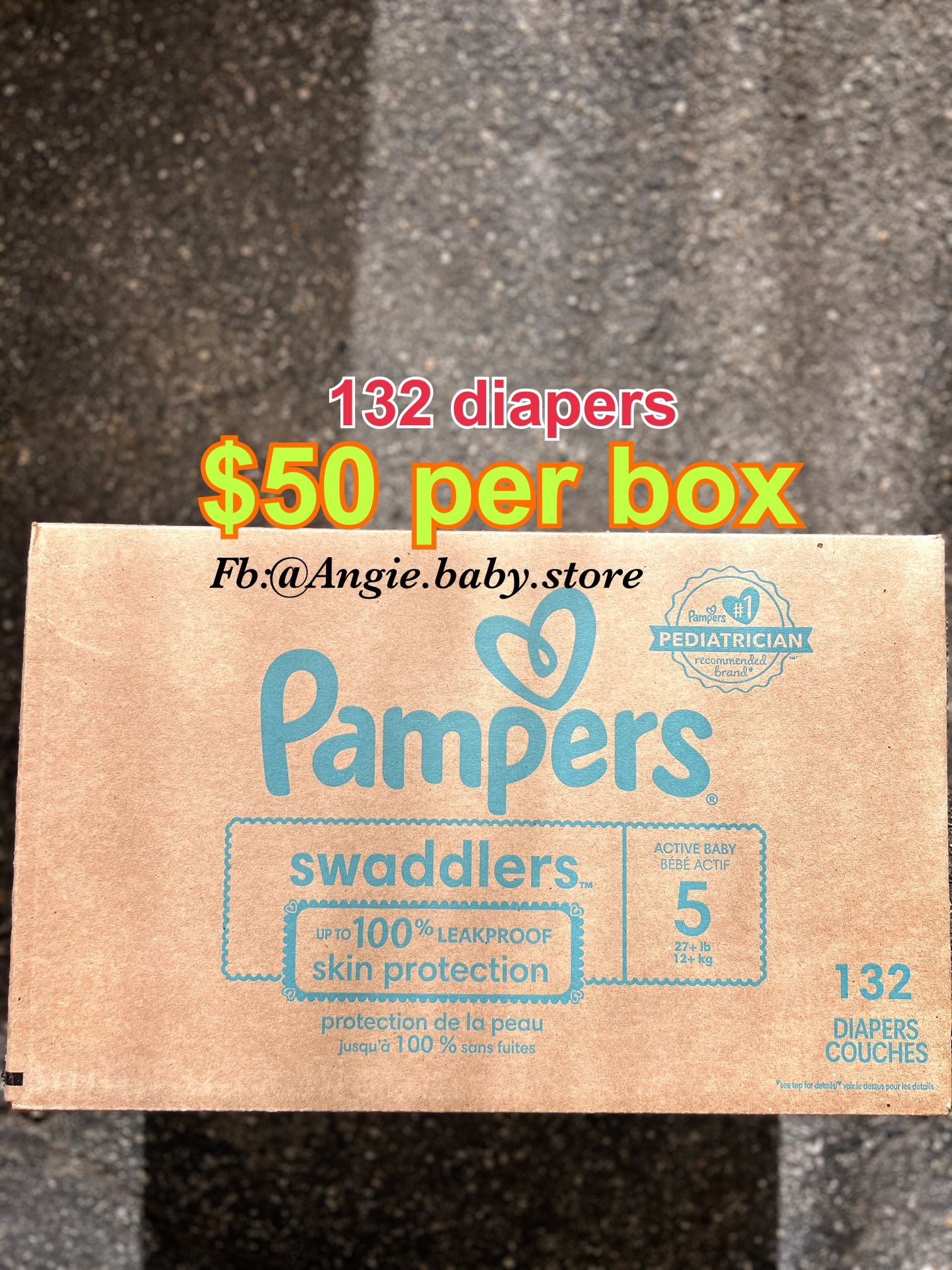 Pampers Swaddlers Size 5 Jumbo Box