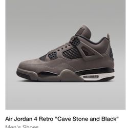 Jordan 4 Cave Stone And Black