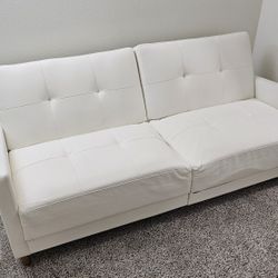 White sofa.