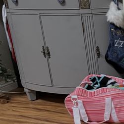 Cabinet Originally For Bathroom But Used As Tv Stand