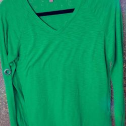 Green Long Sleeves Shirt Size S