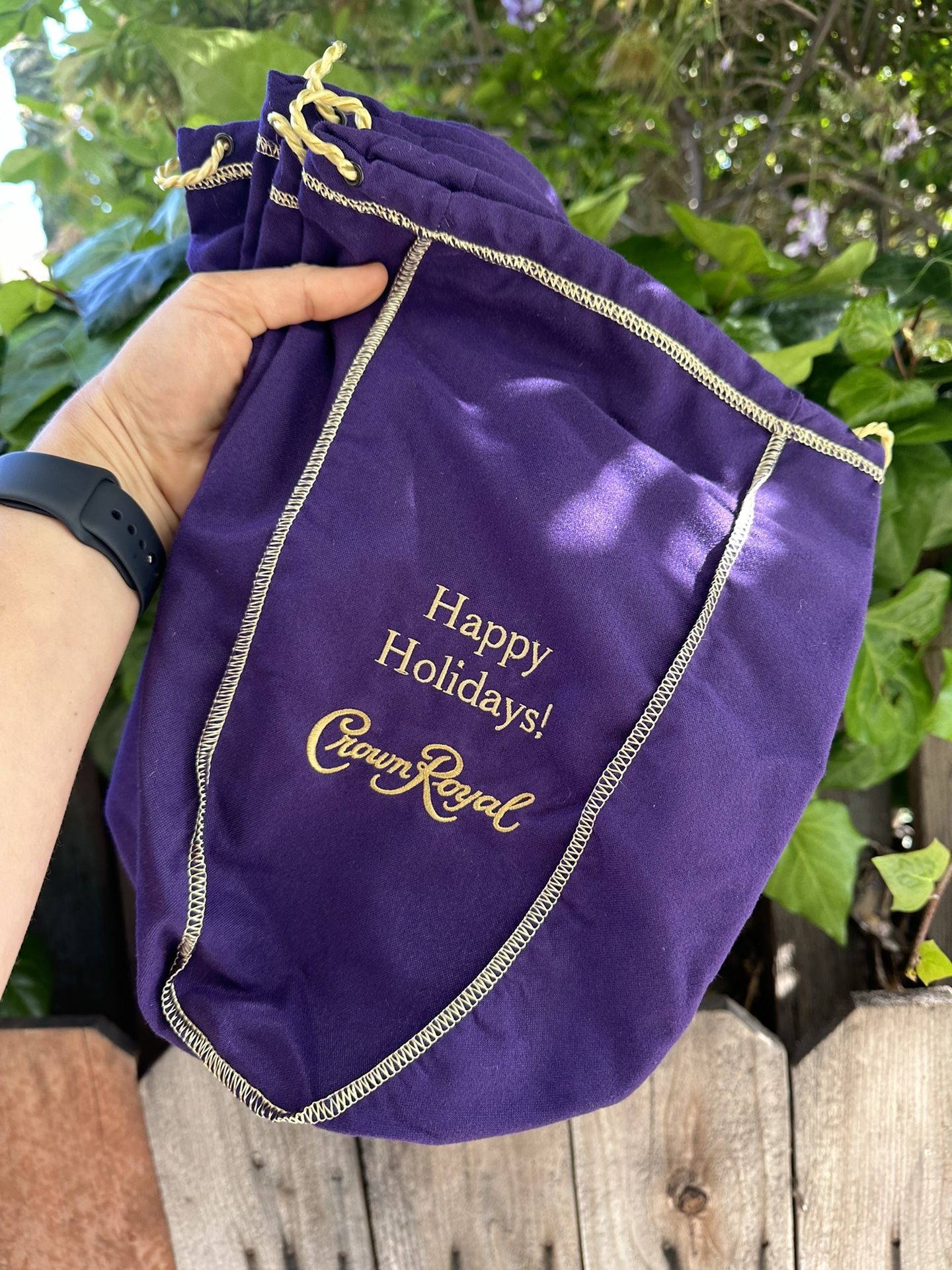 Set Of 4 CROWN ROYAL Velvet Gift Bags