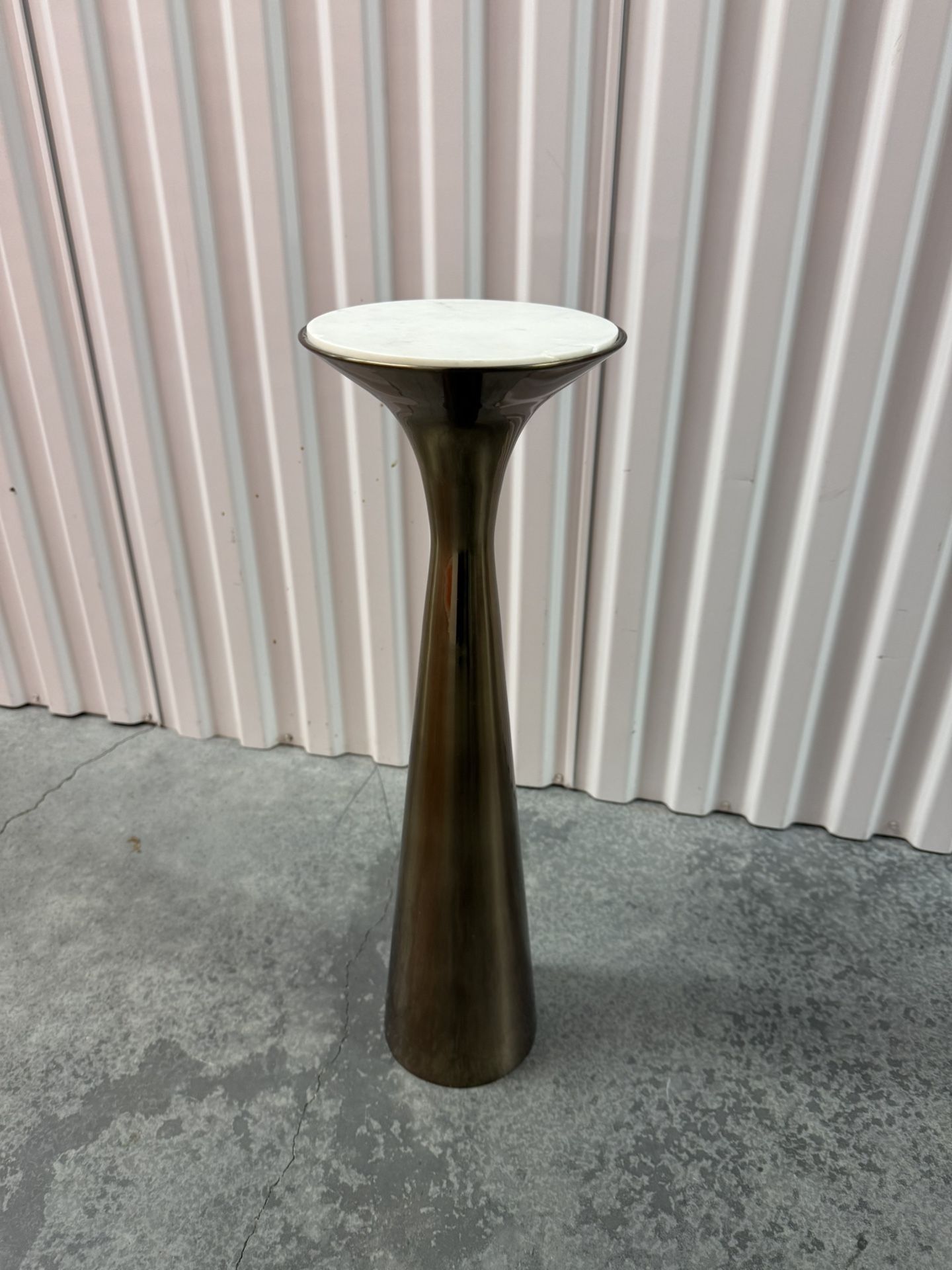 Silhouette Marble Pedestal Drink Table From West Elm
