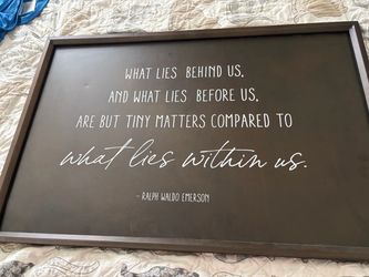 Framed Inspired Wall Art by Ralph Waldo Emerson