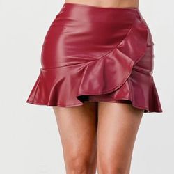 Red Skirt, Leather Skirt 