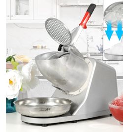 300w Ice Shaver Machine Ice Crusher Electric Snow Cone Maker Stainless Steel Shaving