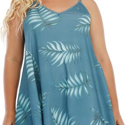 Brand new Plus Size Tank Tops for Women V Neck Floral Print Camisole Tunic Casual Sleeveless Shirts Blouses Camis Color: Green Leaves Size: X Large  B