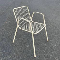 Vintage 60s Mid Century Modern MCM Single EMU Rio Model Wire Chair Made In Italy