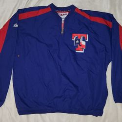 Vintage MLB Majestic Texas Ranger Windbreaker Jacket World Champs