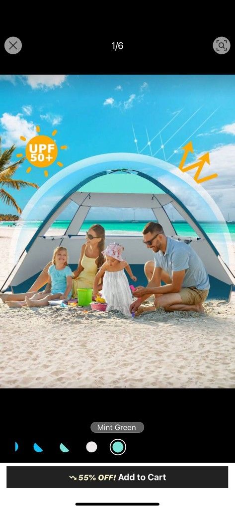 Beach Tent For 4 People