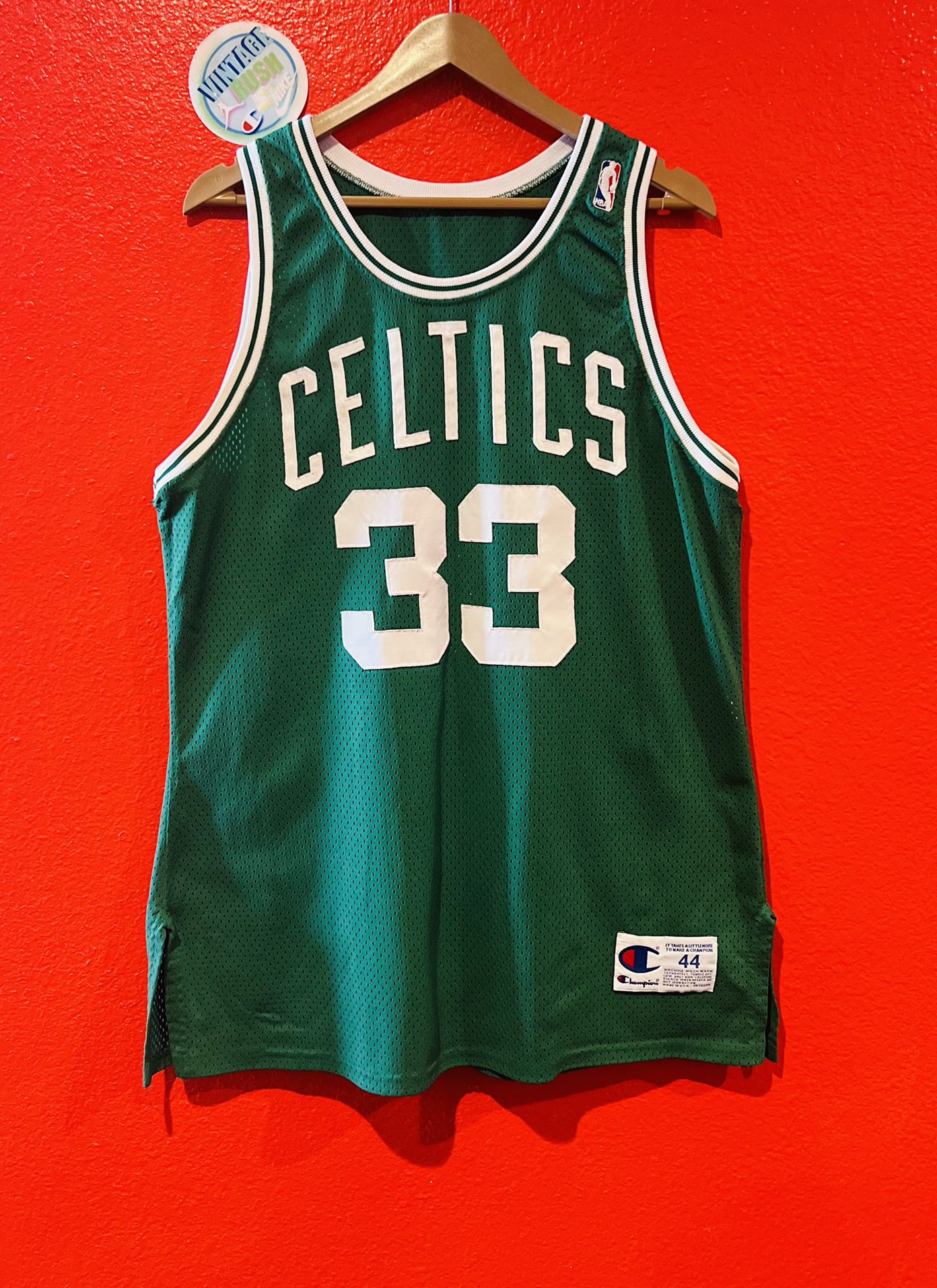 1991 Vintage Jersey Celtics Larry Bird Champion Large Red Sox Patriots 