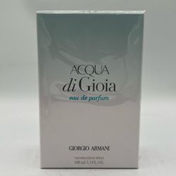 Giorgio Armani Acqua Di Gioia EDP 3.3 Fl oz 100 Ml New In Sealed Box *Authentic*