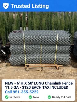 New chainlink fence rolls for sale 6 h feet x50 feet long