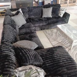 OM• $38 Initial • Brand New Midnight Madness Black Sectional 