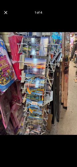 Post cards with post card holder