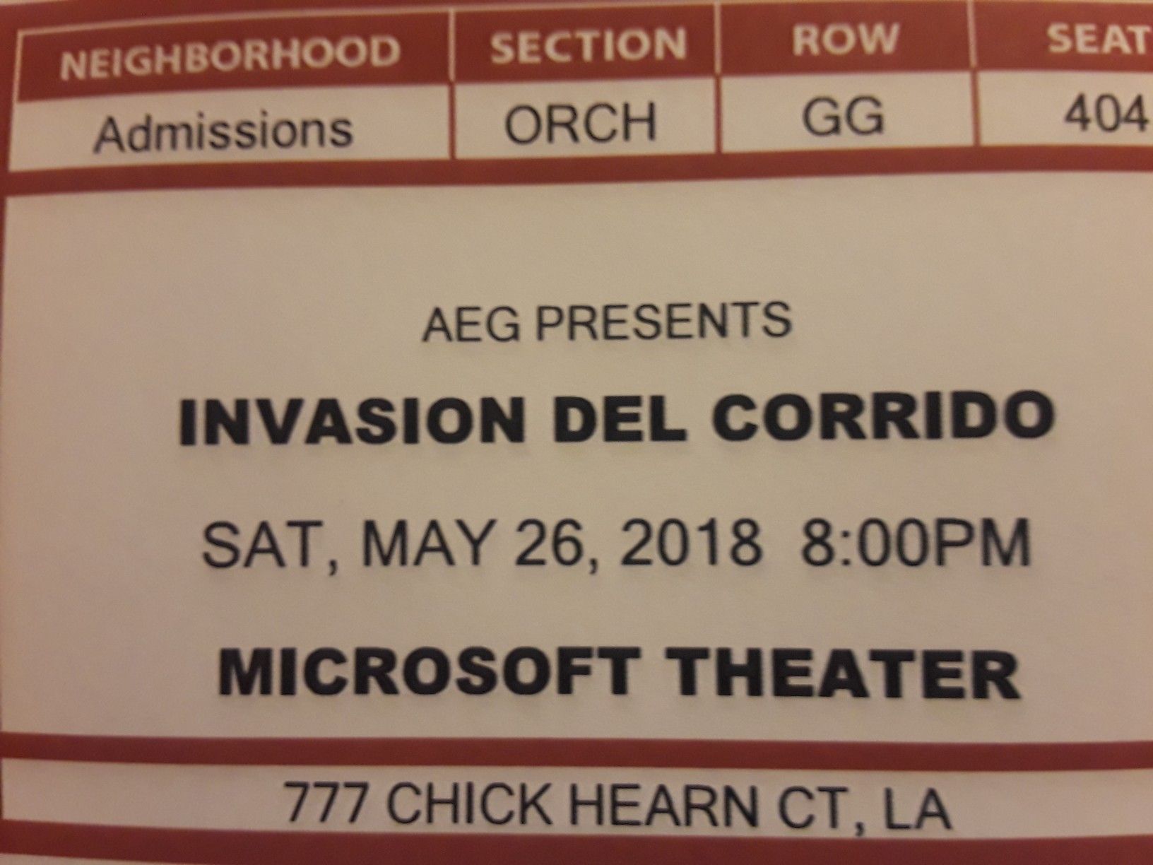 Invasion del Corrido Tickets