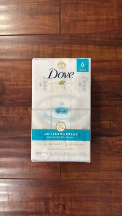 Dove Care And Protect ANTIBACTERIAL Beauty Bar; Protects Skin From Dryness, 1/4 Moisturizing Cream,  Cleans 99% Of Bacteria: 6 Bars