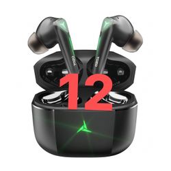 Wireless Earbuds Bluetooth 5.3 Headphones with 45ms Ultra Low-Latency and Cool Breathing Light, Ergonomic Design, Gaming/Deep Bass Music Mode Headset 