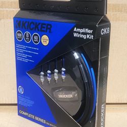 Kicker CK8 600 Watts Power Amplifier Wiring Kit 8 Guage Copper Power Wire 46CK8 🚨 Payment Options Available 🚨 No Credit Needed 🚨 