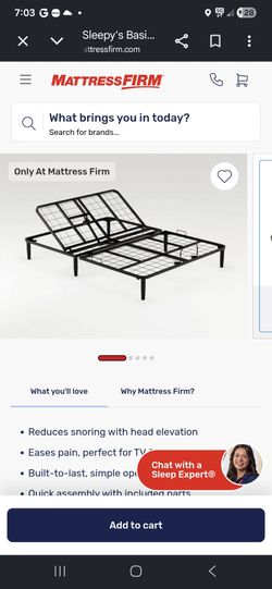 Brand new adjustable bed frame from mattress firm i have 2 available 1 in king and 2 queen I can also offer white glove delivery if you dont have a wa
