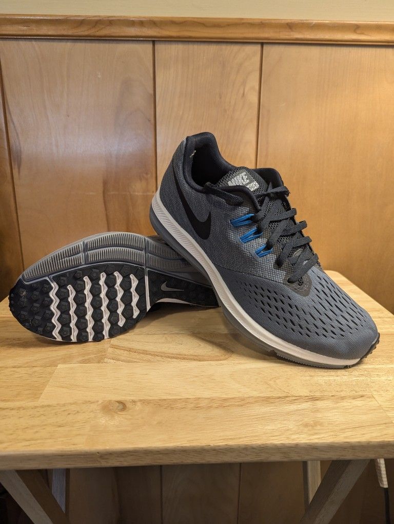 Nike zoom winflo 4, Men's Blue & Grey Running Sneakers, Size US 8