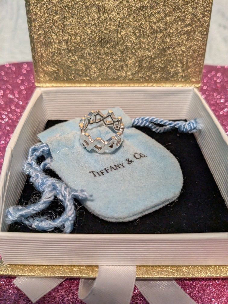 Tiffany & Co. Silver Geometric Ring