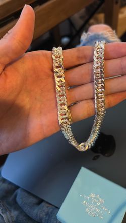 Silver Cuban Link Chain Necklace