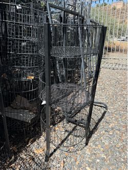 Metal baskets powder coated black