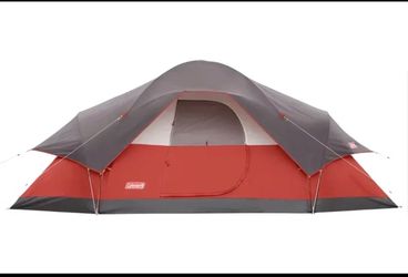new  coleman 8 person red canyon black tent