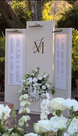 Seating chart welcome sign