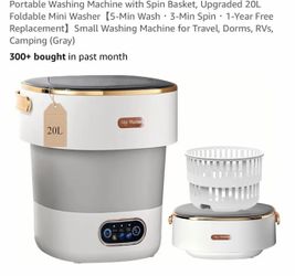 Portable Mini Washing Machine 20L with Spin Basket