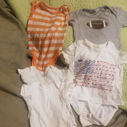 Various White Short Sleeve Onsies