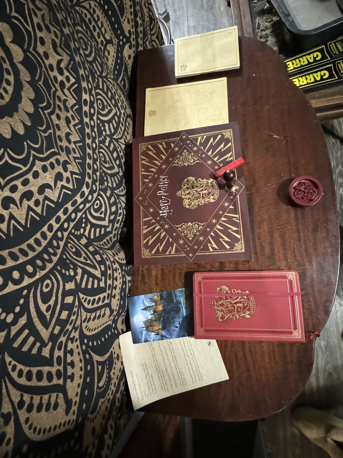 Harry Potter House Gryffindor  Wax Seal And Stationary Set 