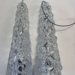 2 WAC Lighting MP-60E Ice Pendant Fixture with Chrome Canopy, Halogen