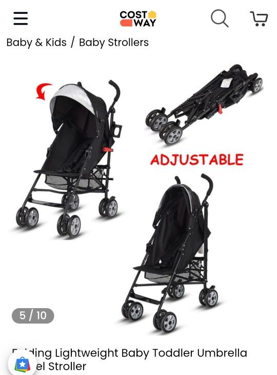 Costway Umbrella Folding Stroller
