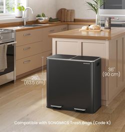 Trash Can, 2 x 10.6 Gallon